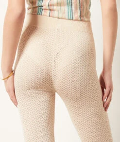 Hose Aus Durchbrochenem Strick ECRU -Damen mode Geschaft 654005980 b