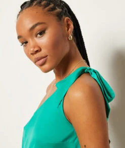 Asymmetrisches Top SMARAGDGRÜN -Damen mode Geschaft 654006643 b