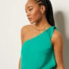 Asymmetrisches Top SMARAGDGRÜN -Damen mode Geschaft 654006643 x