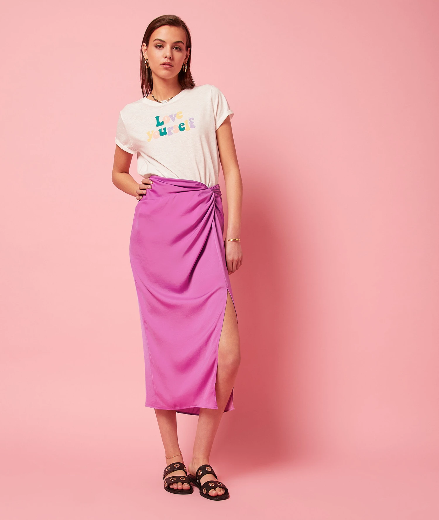 Langer Rock Mit Schlitz PARMA 3 Langer Rock Mit Schlitz PARMA