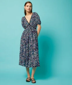 Kleid Mit Print Und Freiem Rücken ROSA