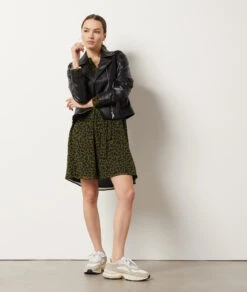 Fließendes Kleid Mit Print SCHWARZ -Damen mode Geschaft 654008316 6