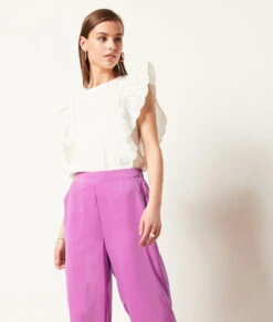 Hose Aus Fließendem Material PARMA -Damen mode Geschaft 654011610 c