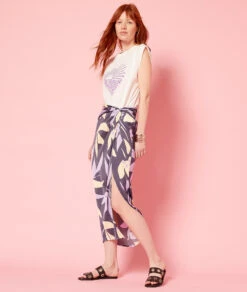 Langer Rock Mit Print LILA