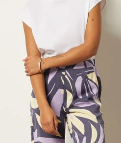 Hose Aus Fließendem Material Mit Print LILA -Damen mode Geschaft 654012507 b