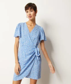 Costa Wickelkleid Mit Print BLAU -Damen mode Geschaft 654013711 6