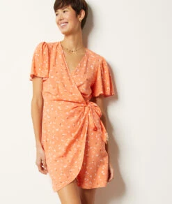 Costa Wickelkleid Mit Print TERRACOTTA -Damen mode Geschaft 654013764 6