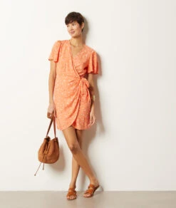 Costa Wickelkleid Mit Print TERRACOTTA