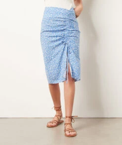 Costa Geraffter Rock Mit Print BLAU -Damen mode Geschaft 654013811 6