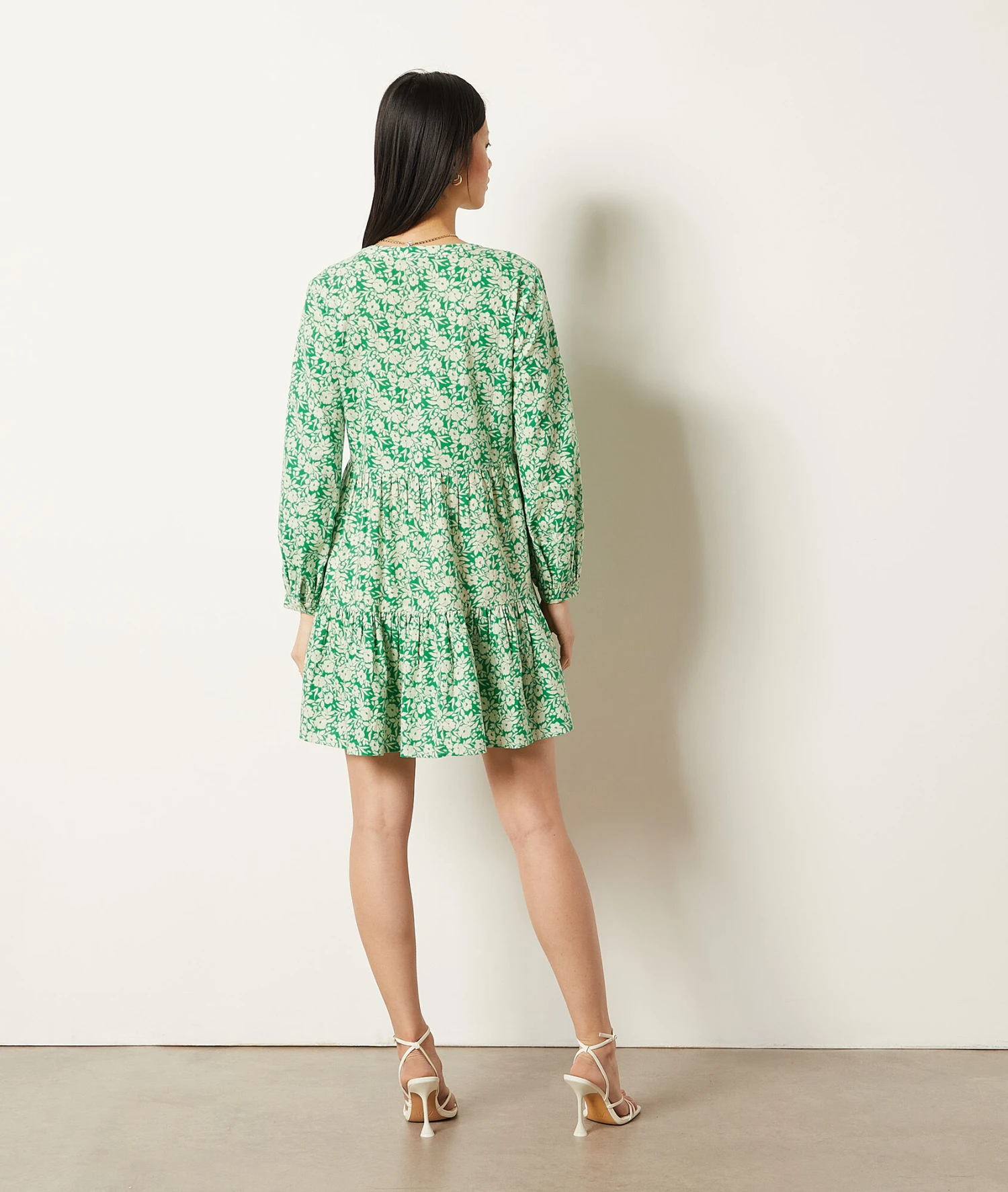 Fließendes Kleid Mit Floralem Print GRÜN 4 Fließendes Kleid Mit Floralem Print GRÜN – Bild 2