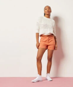 Swan Shorts, 100 % Baumwolle PFIRSICH -Damen mode Geschaft 654015766 6