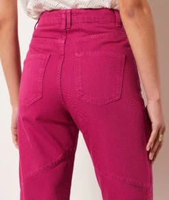 Jeans Im Karottenschnitt FUCHSIA -Damen mode Geschaft 654015972 b