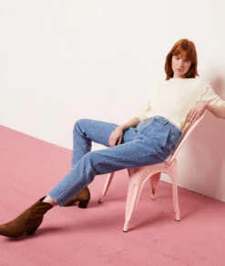 Jeans Im Karottenschnitt BLAU -Damen mode Geschaft 654017322 6