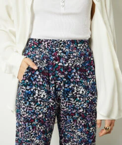 Hose Aus Fließendem Material Mit Print ROSA 10 Hose Aus Fließendem Material Mit Print ROSA -Damen mode Geschaft 654019468 b