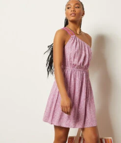 Asymmetrisches Kleid LILA