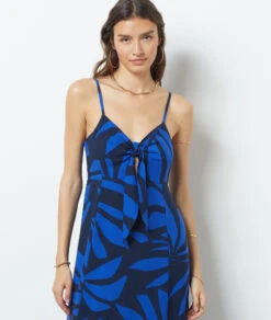 Langes Kleid Mit Print MARINEBLAU 10 Langes Kleid Mit Print MARINEBLAU -Damen mode Geschaft 654019837 b