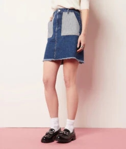 Schmaler Jeansrock BLAU -Damen mode Geschaft 654022434 6