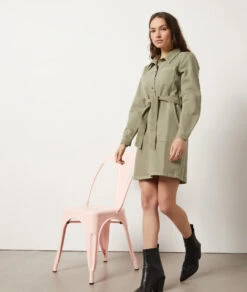 Jeanskleid KHAKI 9 Jeanskleid KHAKI -Damen mode Geschaft 654024444 6