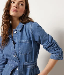 Jeanskleid BLAU -Damen mode Geschaft 654024622 b