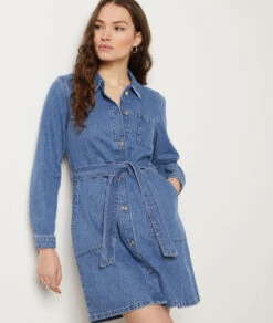 Jeanskleid BLAU -Damen mode Geschaft 654024622 c