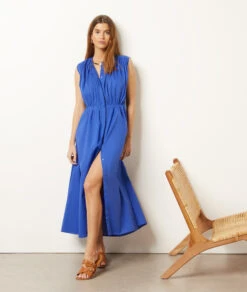 Fließendes Kleid, 100 % Baumwolle KÖNIGSBLAU -Damen mode Geschaft 654025123 6