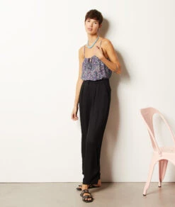 Caraco Mit Trägern Und Print LILA -Damen mode Geschaft 654025768 6