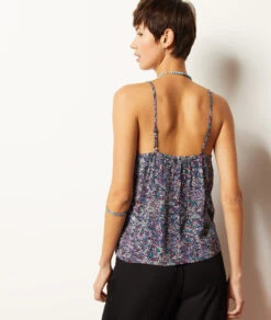 Caraco Mit Trägern Und Print LILA -Damen mode Geschaft 654025768 a