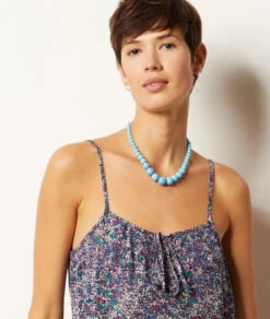 Caraco Mit Trägern Und Print LILA -Damen mode Geschaft 654025768 b