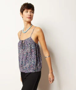 Caraco Mit Trägern Und Print LILA -Damen mode Geschaft 654025768 c