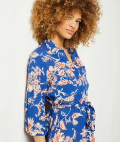 Langes Kleid Mit Print ORANGE -Damen mode Geschaft 654026518 c