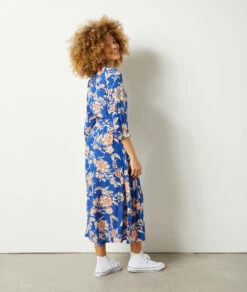 Langes Kleid Mit Print ORANGE