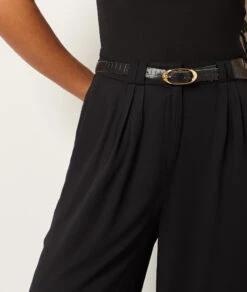 Hose Mit Weitem Schnitt SCHWARZ -Damen mode Geschaft 654027305 b