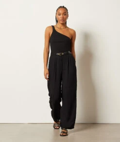 Hose Mit Weitem Schnitt SCHWARZ