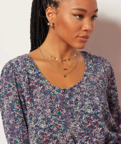 Fließendes Kleid Mit Print ROSA -Damen mode Geschaft 654028768 b