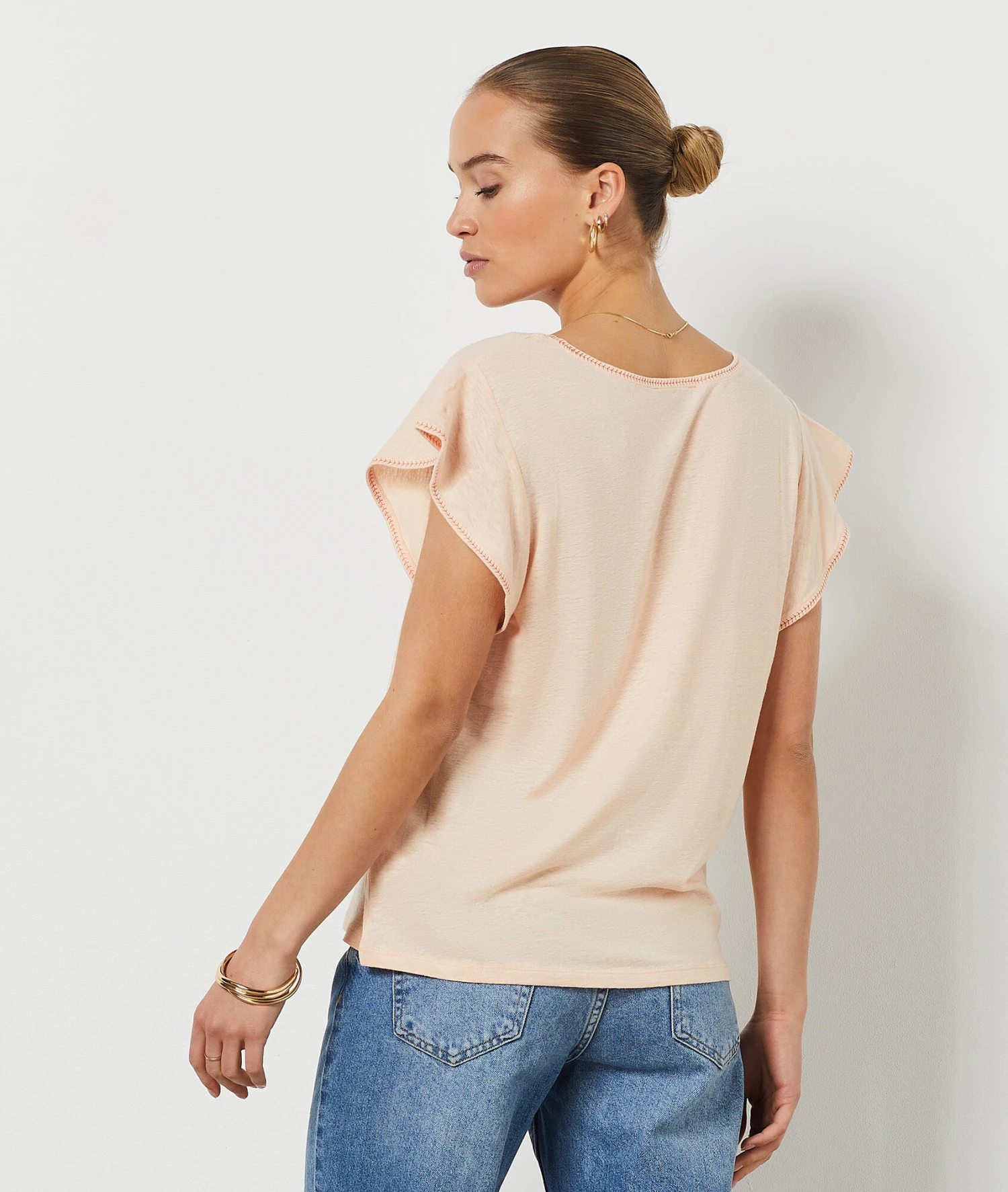 T-Shirt Mit Kurzen Ärmeln LACHS 4 T-Shirt Mit Kurzen Ärmeln LACHS – Bild 2