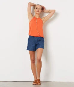 Caraco Zum Binden ORANGE 9 Caraco Zum Binden ORANGE -Damen mode Geschaft 654037363 6