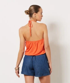 Caraco Zum Binden ORANGE 8 Caraco Zum Binden ORANGE -Damen mode Geschaft 654037363 a