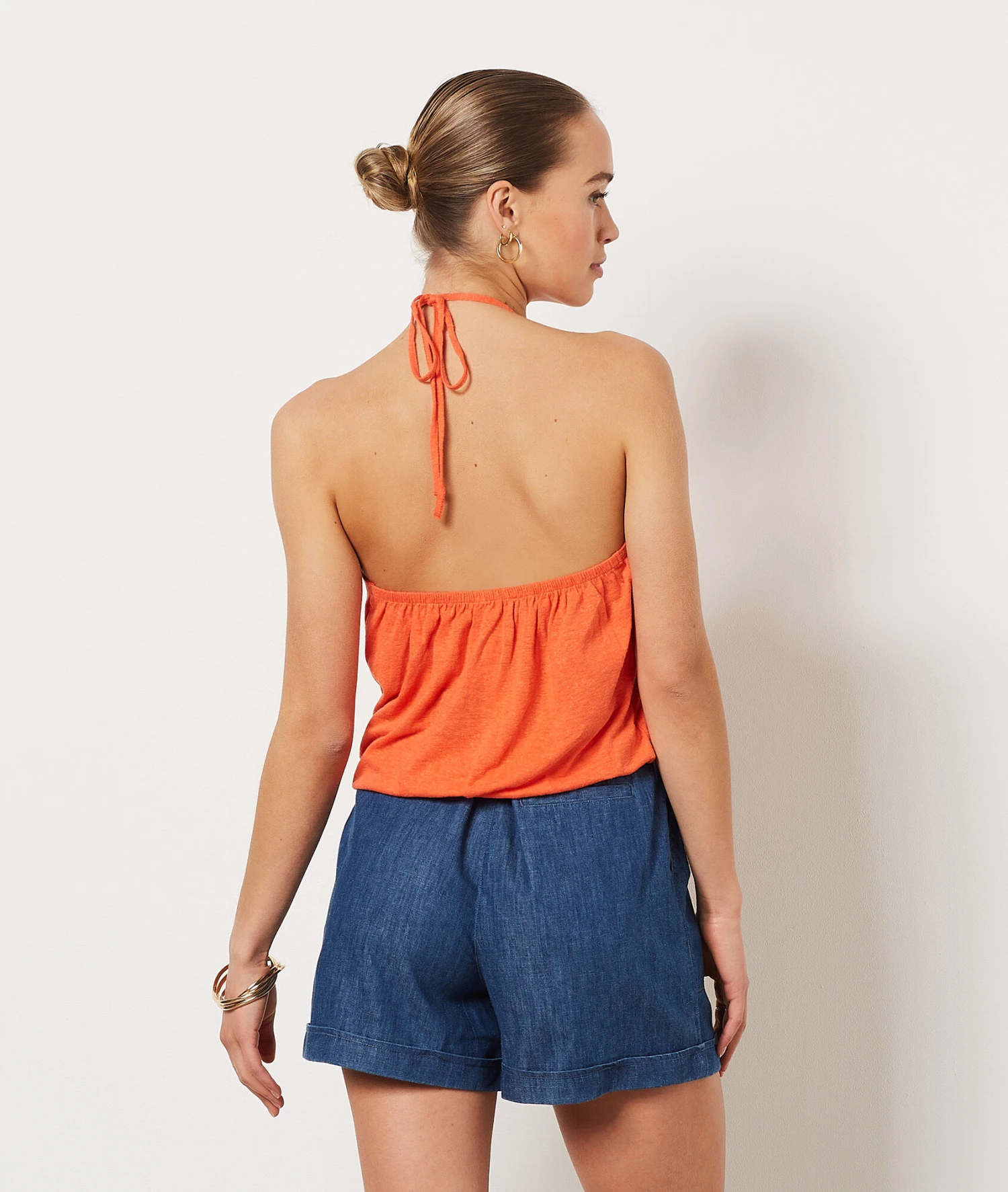 Caraco Zum Binden ORANGE 4 Caraco Zum Binden ORANGE – Bild 2