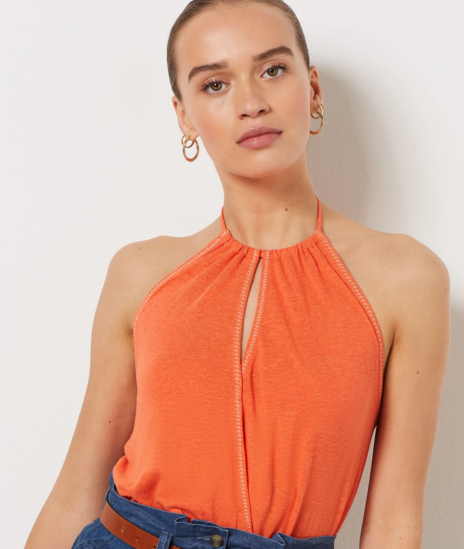 Caraco Zum Binden ORANGE 6 Caraco Zum Binden ORANGE – Bild 4