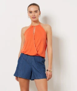 Caraco Zum Binden ORANGE 11 Caraco Zum Binden ORANGE -Damen mode Geschaft 654037363 c