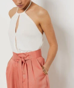 Caraco Zum Binden ECRU -Damen mode Geschaft 654037380 c