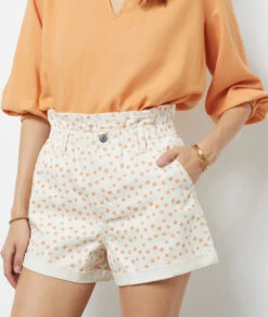 Shorts Aus Jeansstoff ECRU -Damen mode Geschaft 654037439 b