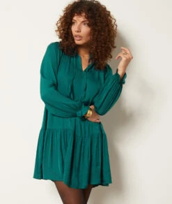 Fließendes Kleid GRÜN -Damen mode Geschaft 654037546 c