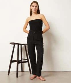 Geripptes Bustier Aus Strick SCHWARZ -Damen mode Geschaft 654038505 6