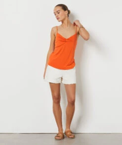 Caraco Effet Torsadé ORANGE 9 Caraco Effet Torsadé ORANGE -Damen mode Geschaft 654044363 6