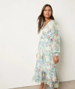 Langes Kleid Mit Print WEISS 9 Langes Kleid Mit Print WEISS -Damen mode Geschaft 654044606 6