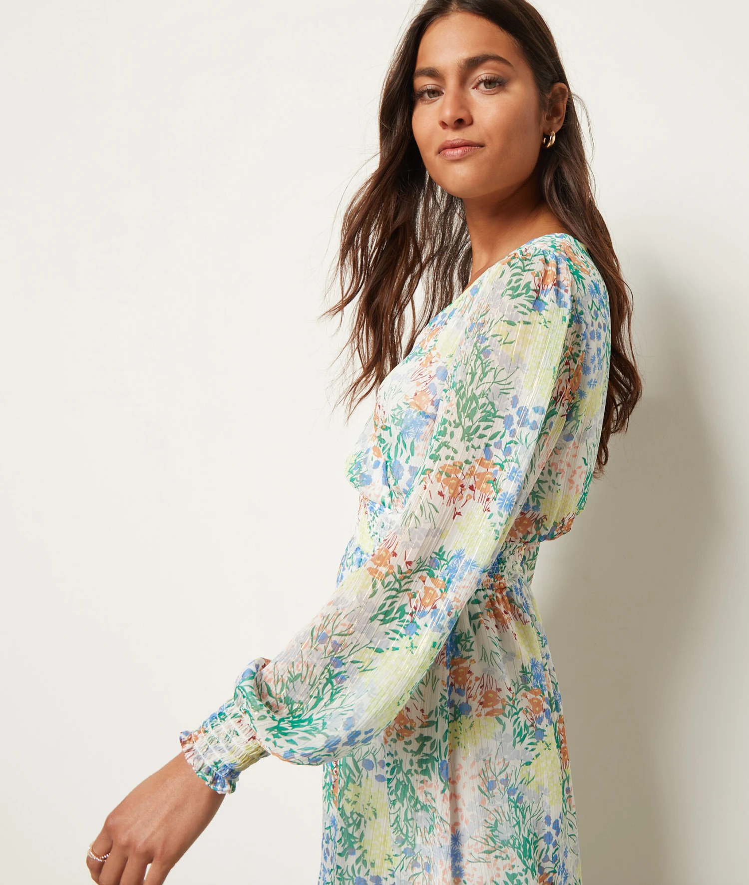 Langes Kleid Mit Print WEISS 7 Langes Kleid Mit Print WEISS – Bild 5