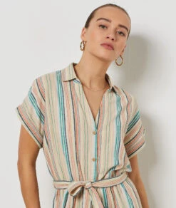 Jumpsuit, 100 % Baumwolle MEHRFARBIG -Damen mode Geschaft 654044890 b