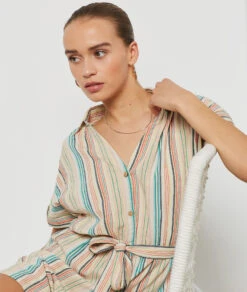 Jumpsuit, 100 % Baumwolle MEHRFARBIG