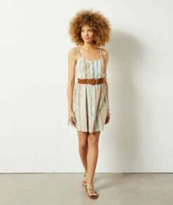 Kurzes Kleid Mit Print MEHRFARBIG -Damen mode Geschaft 654046190 6